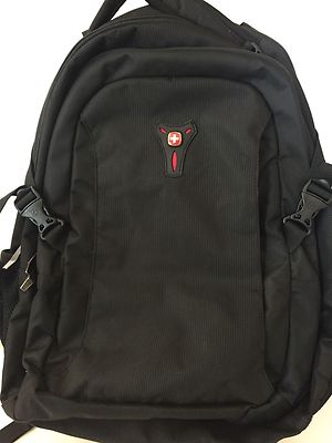 Wenger Black Four Pocket Backpack with Organizer NWOT 