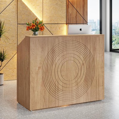 Tribesigns Reception Desk with Counter, Modern Front Desk Reception Room Table w