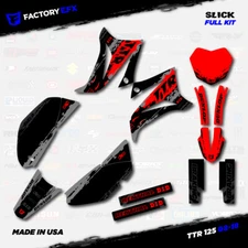 Gray & Red Slick Racing Graphics Kit fits 08-24 YAMAHA TTR125 TTR 125 decal