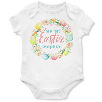 1. Osterkranz Strampler Spruch Geschenkideen für Baby