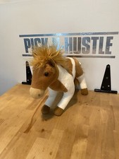 FAO Schwarz TOYS R US Brown White Pinto Horse Pony Plush Stuffed Animal 14
