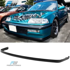 Fits 90-91 Honda Civic PU OE Style Unpainted Black Front Bumper Lip Spoiler