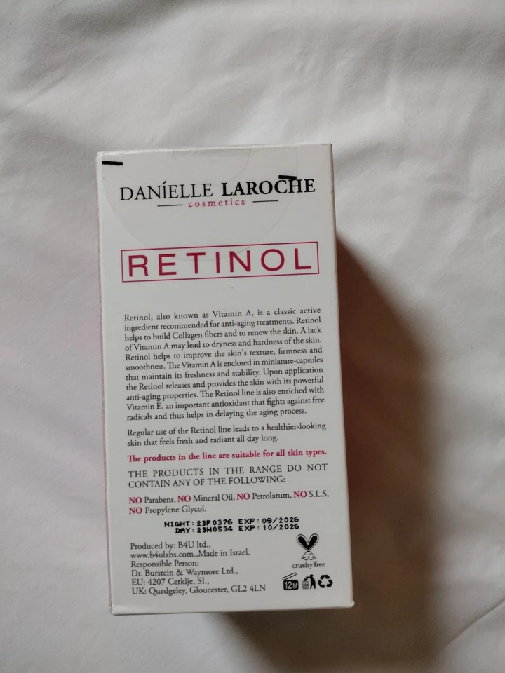 Danielle laroche 化妆品抗皱双视黄醇维生素 A e E 紧致之夜  — 第 2/4 张图片