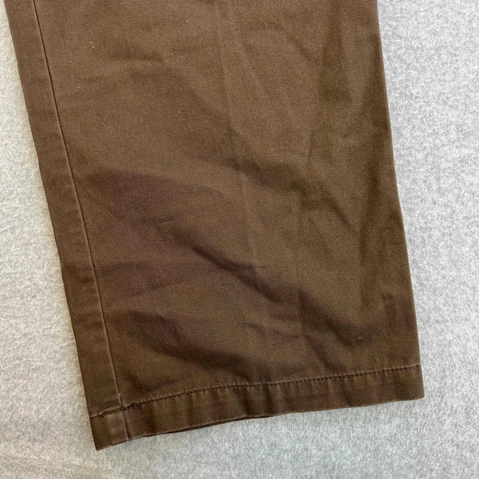 Caribbean Joe Pants Womens 24W Brown Hurricane Twill Straight Fit Belted NWT - Image 4 of 4