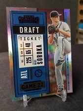 2020 Panini Contenders Draft Ticket Purple #5 Mike Soroka /99