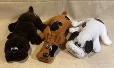 Tonka Galoob Pound Puppies Plush 3 14-18" Vintage Lot Of 3