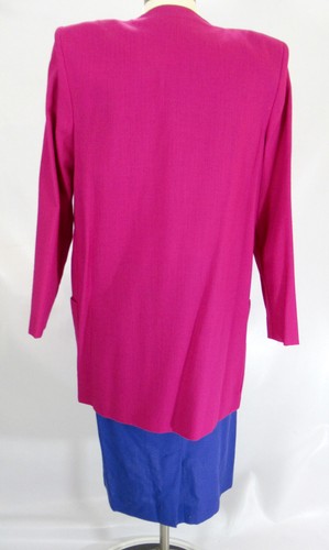 Vintage 1980s2 piece purple dress belt boxy pink jacket  Leslie Fay - Bild 4 von 6