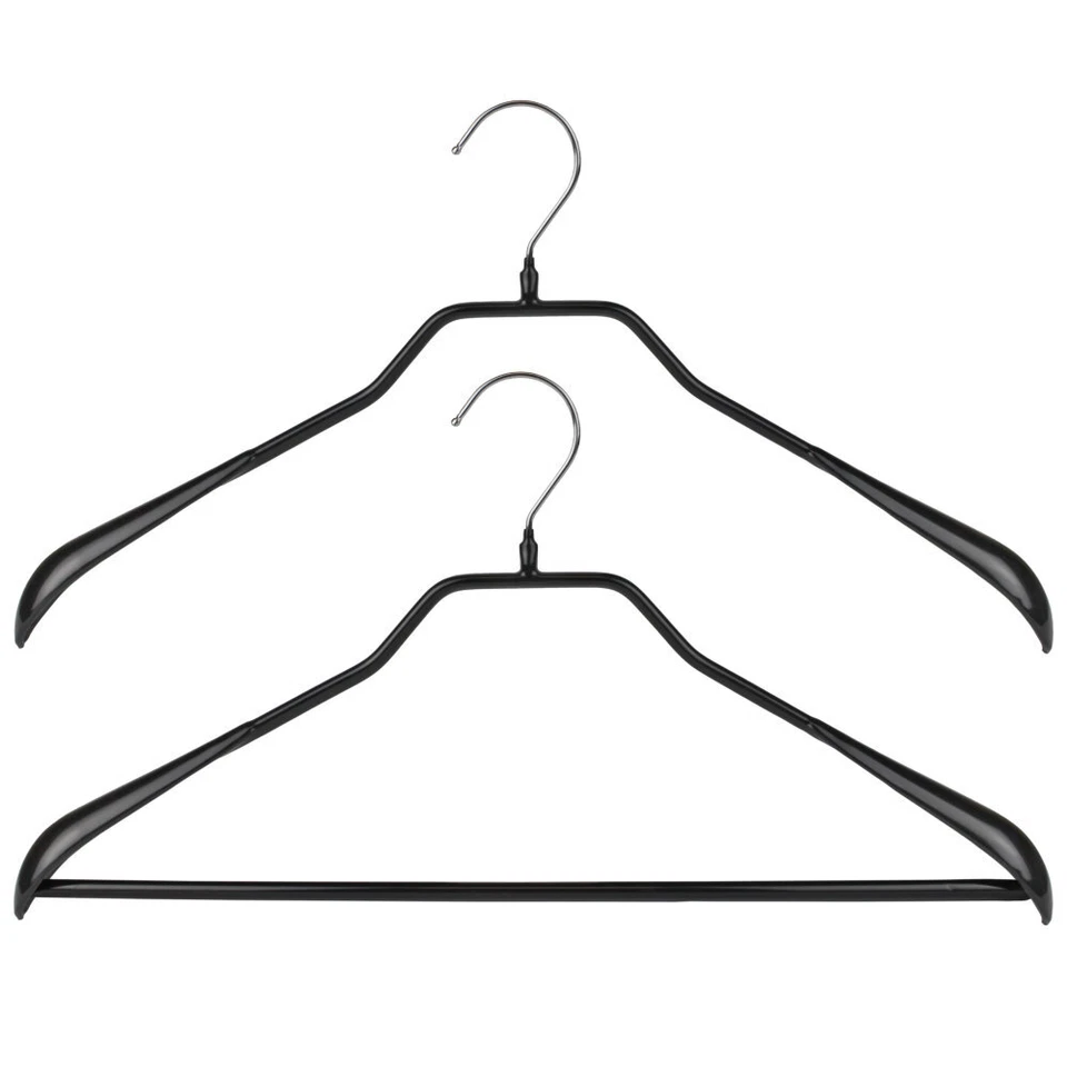 GEBAR B-Set47= 14 MAWA Metall Kleiderbügel Bodyform 42 L gummiert 42 LS mit Hosensteg