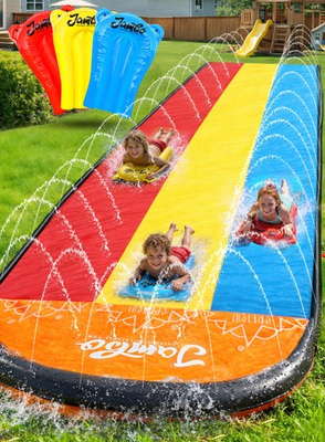 #ad 16ft Premium Slip Splash and Slide Three Way Sprinkler System with 3 Body B... $59.73