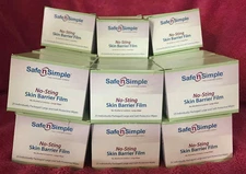 Safe n Simple SNS00807 Skin Barrier Wipes 750 Wipes 30 Boxes of 25 exp 2027 NEW