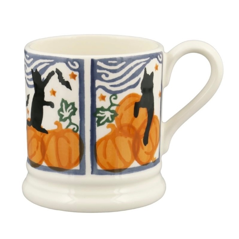 Emma Bridgewater Pottery Cats & Pumpkins  1/2 Pint Mug  - New First  Halloween