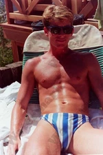 Handsome Man Muscular beefcake gay interest  original 35mm Negative Ea20