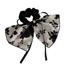 BIG Bow Hair Clip, Extremely Elegant Large Flower  Light Thread Spring Clip