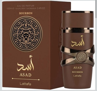 Lattafa Asad Bourbon Eau de Parfum Spray 3.4 fl oz Regular Size