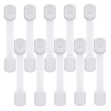 Child Safety Cabinet Locks - 10 Pack Baby Proofing Latches to Drawer Door Frid