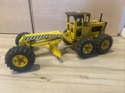 Vintage Early 1970's Tonka Yellow Road Grader Pressed Steel, Rust Patina