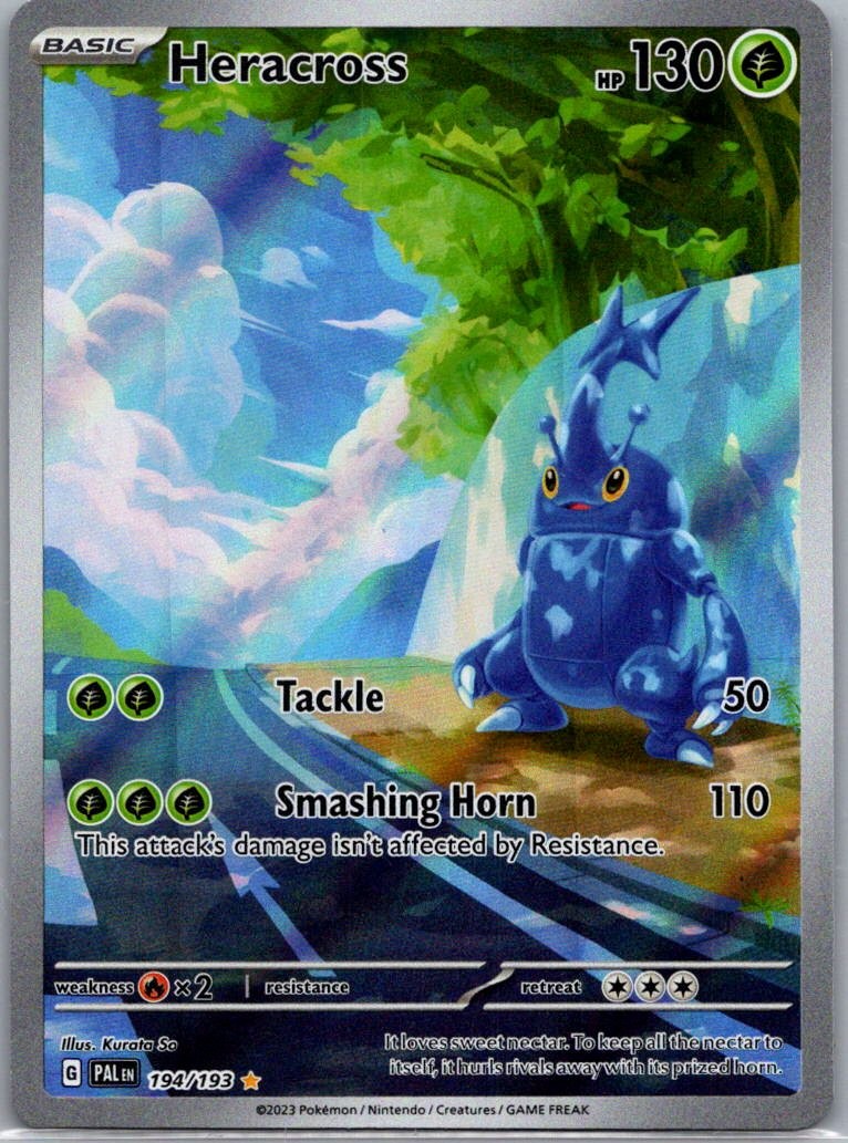 Heracross 194/193 Illustration Rare Pokemon Card SV02: Paldea Evolved