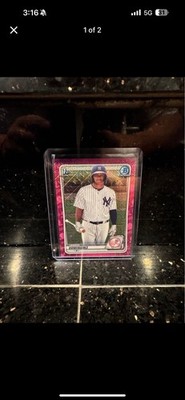Jasson Dominguez 1st Bowman - 2020 Bowman Chrome- Pink Mojo Refractor, 168/199
