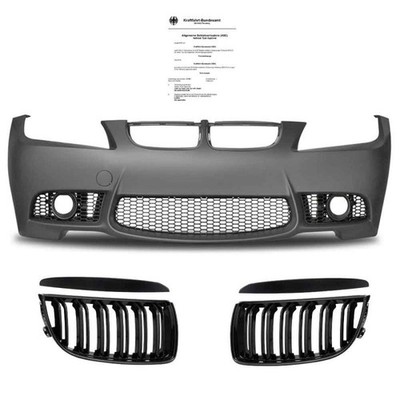 Sport Stoßstange vorne Kühlergrill schwarz glänzend ABE paßt für BMW 3er E90 E91