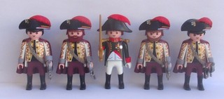 Playmobil Soldiers Napoleon & 4 x Assorted Troops Good Condition