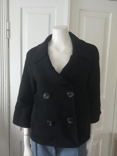Women Paul & Shark Coat Black Wool 40 / L / 48
