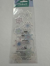 A TOUCH OF JOLEE  S HOLIDAY STICKERS GLITTER SNOWFLAKES  1 SHEET 