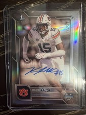 2025 Bowman University Chrome #BCA-KFA Keldric Faulk Refractor Auto /299