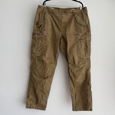 Ralph Lauren Denim Supply Cargo Pants Mens 40X32 Military Paratrooper Flag UK US
