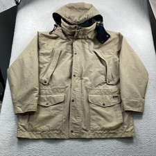 Vintage Woolrich Fieldstone cappotto giacca uomo XXL marrone zip plaid foderato lana 6116