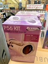 PAIR Elation P56 KIT Chrome Complete Par Can Kits (2 UNITS)