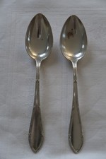 Teelöffel silber 800, 2 Stück, Kreuzbandmuster