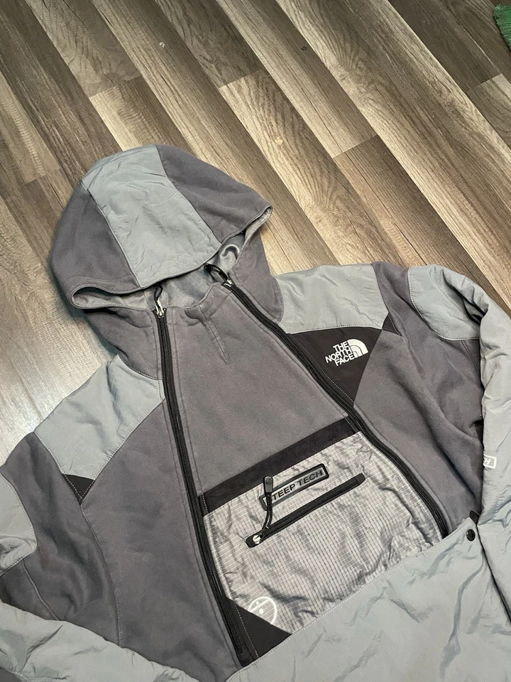 The North Face Steep Tech Jacket Mens Grey Outdoor Gorpcore Hooded Ski Sz XL - Image 2 of 4