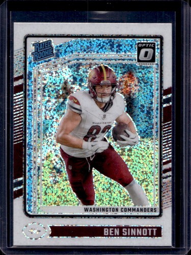 Ben Sinnott 2024 Donruss Optic #207 Rated Rookie White Sparkle Prizm SP