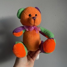 Sugar Loaf Orange Green Purple Teddy Bear 7 Cute Plush Stuffed Animal Toy