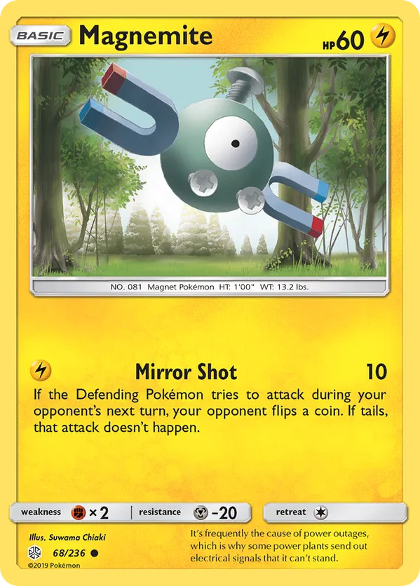 Magnemite 68/236 - Cosmic Eclipse - Reverse Holo Pokemon Card - Near Mint