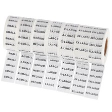 1750 PCS 7Styles Clothing Size Strip Labels Stickers 5x1.26 inch Apparel Size...
