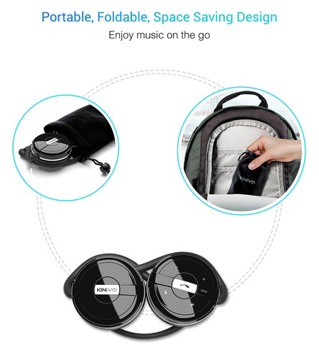 BTH240 Bluetooth Headphones (Black, On-Ear, Wireless Music, Hands-Free Callin... - Picture 9 of 9