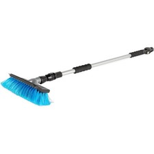 Adjustable Vehicle Wash Brush, Garden Hose Attach with Water Flow Control Switch