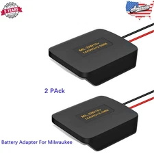 2-Pack Battery Adapter for Milwaukee 18V M18 XC18 Dock Power Connector Converter