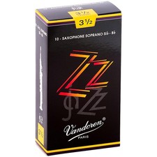 Vandoren ZZ Soprano Saxophone Reeds Strength 3.5, Box of 10