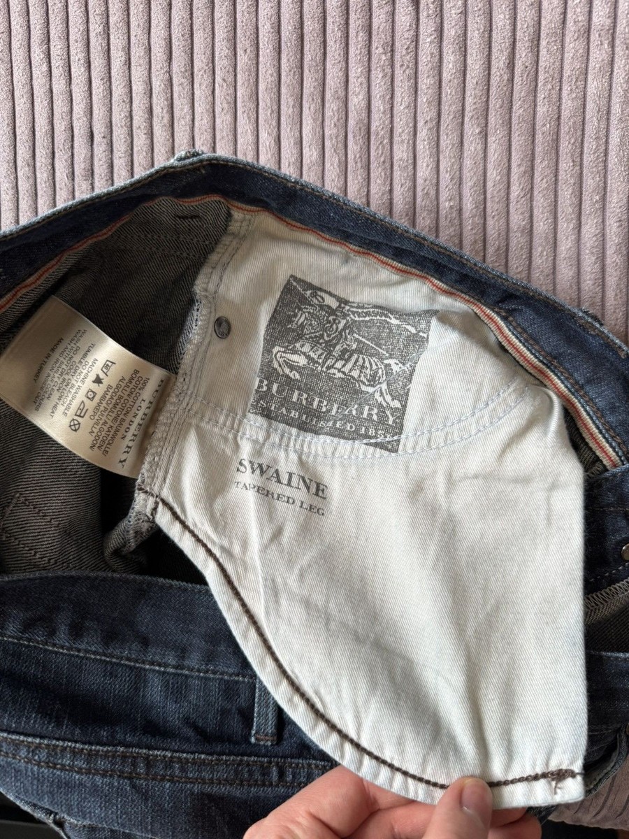 BURBERRY SWAINE Tapered Leg DENIM JEANS Pants 33x32 Blue | eBay