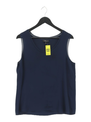 Theory Damen Top L blau Seide mit anderen, Viskose, Elasthan Basic