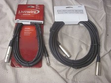 Lot 2 - Livewire Interconnect 1/4M to XLR-F 10ft & Musicians Gear Mic Cable 20ft