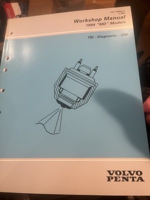Volvo Penta Workshop Manual 1994 Diagnostic  GM TBI MD Models NEW! Free Shipping