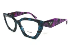 Prada PR09YV 06Z101 Eyeglasses Teal Tortoise Demo Lens 54mm