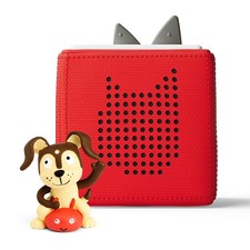 Toniebox 1 Audio Player Starter Set with Playtime Puppy - Listen, Small, Red
