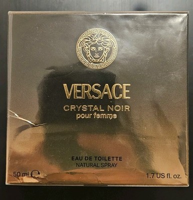 Versace Crystal Noir Pour Femme Eau de Toilette EDT 1.7 oz 50ml Women New Sealed