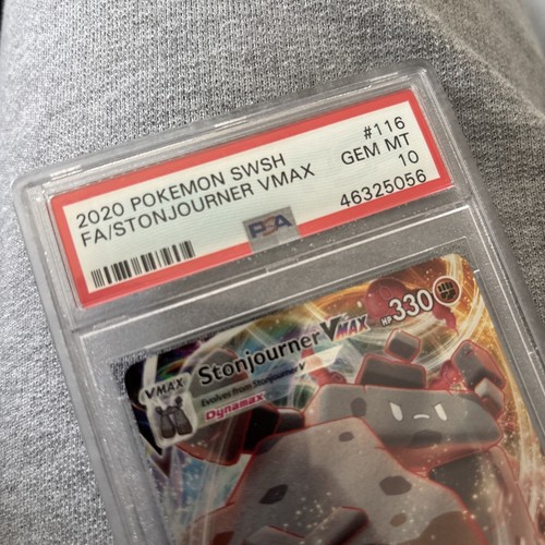 Graded PSA 10 2020 Pokemon SWSH FA/Stonjourner VMax #116 - Picture 2 of 2