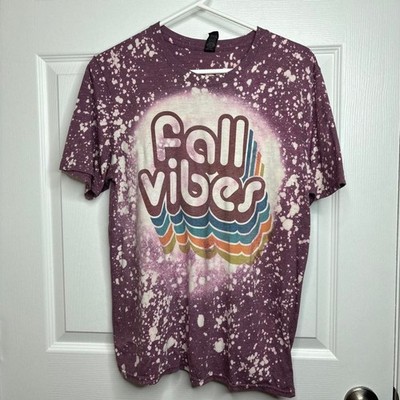 M Anvil Fall Vibes Bleach Splatter Graphic Tee