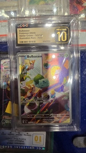 Bulbasaur 143/142 Sv07: Stellar Crown Holo CGC Pristine 10